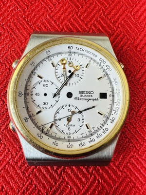 Seiko 7T32-7A2A Chronograph Quartz Watch + Movement Parts Lot