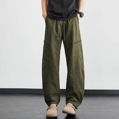 American Scimitar Casual Pants Men's Summer Thin Fashion Brand Loose Wide Legs C
