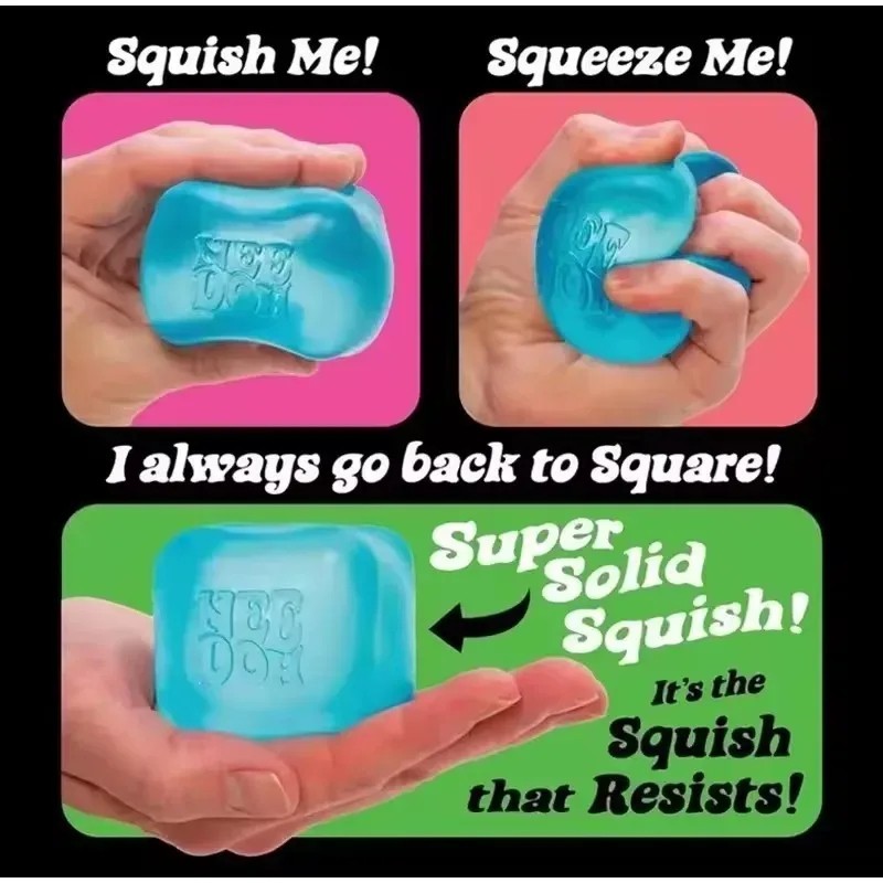 Nee Doh Nice Cube Sensory Toy Super Solid Squeeze Squish Brand New Fast Shipping