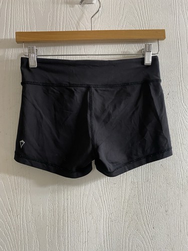 Ivivva Lululemon Rhythmic black dance bike Cheer volleyball Shorts Girls Sz 12 - Picture 3 of 3