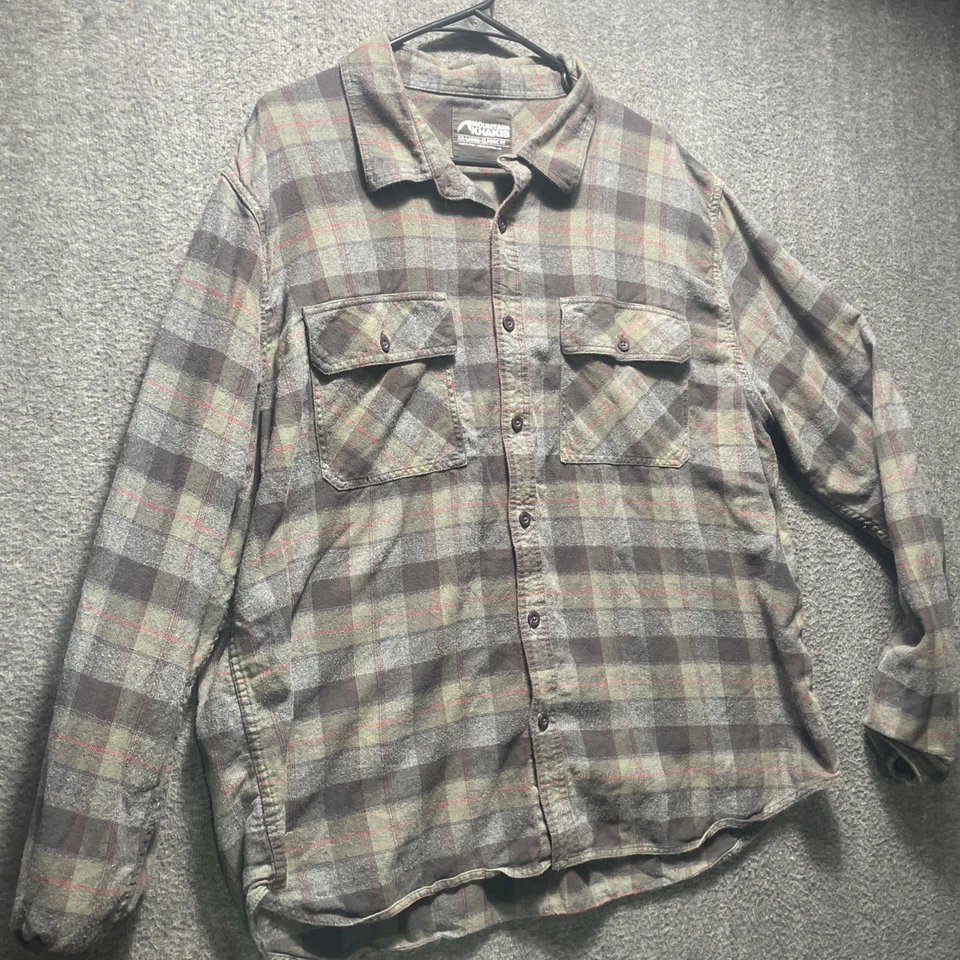 Camisa Mountain Khakis Para Hombres 2XL Camisa Clásica Franela Manga Larga Tostada Tierra Foto 2 de 4