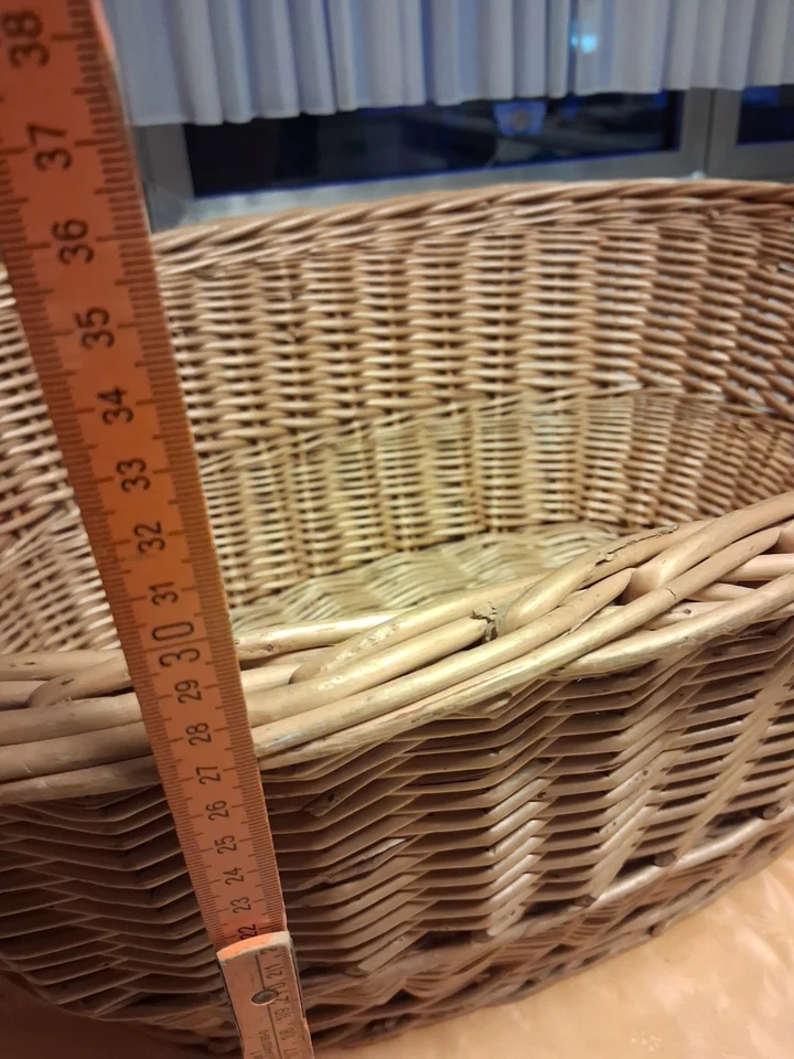 Großer Weidenkorb Wäschekorb Blumenkorb Oval Geflochten Deko Vintage Retro - Bild 3 von 4