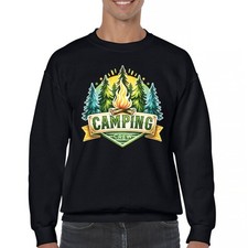 Camping Crew Crewneck Sweatshirt Happy Camper Vibe Explore Outdoors Campfire