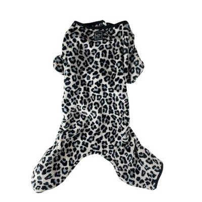 NEW Nicole Miller Dog Pet Apparel Leopard Print Tracksuit Bodysuit Large
