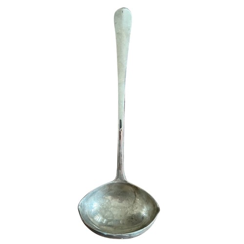 Silverplate Soup Punch Ladle Plain 13” Italy - 第 1/5 張圖片