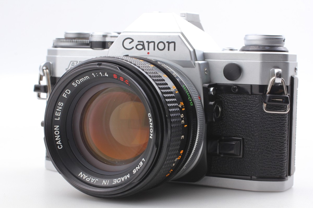 【完動品】Canon AE-1 bk / FD 50mm F1.4 S.S.C. Near MINT] Canon AE-1 SLR Film Camera FD 50mm F1.4 S.S.C.