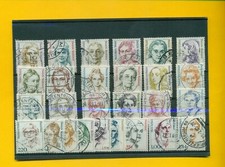 BUND Dauerserie FRAUEN   27 Werte gest. auf Steckkarte