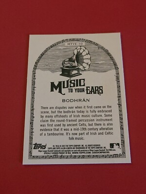 Budhran 2023 Topps Allen & Ginter Music To Your Ears Relic /200 バウロン アイルランド 楽器 珍品 楽器Relicカード
