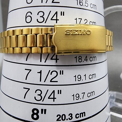 Seiko 5Automatic Watch Women 24mm Gold Dial Gold Tone Daydate 4207