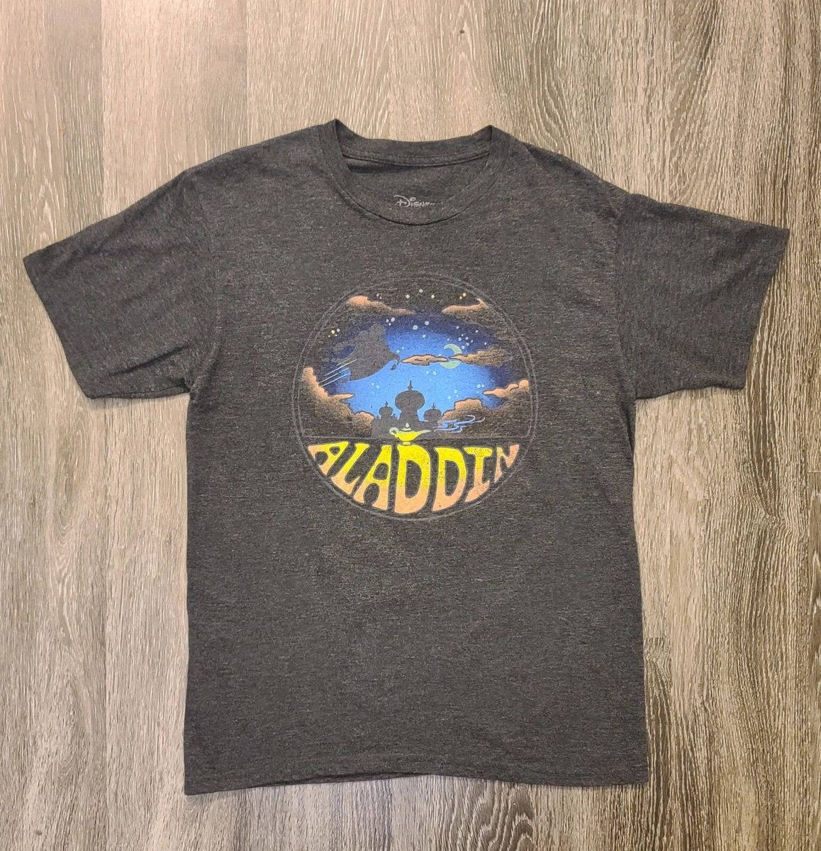 DISNEY Aladdin Genie Flying Scene Mens Classic Vintage T-Shirt Medium