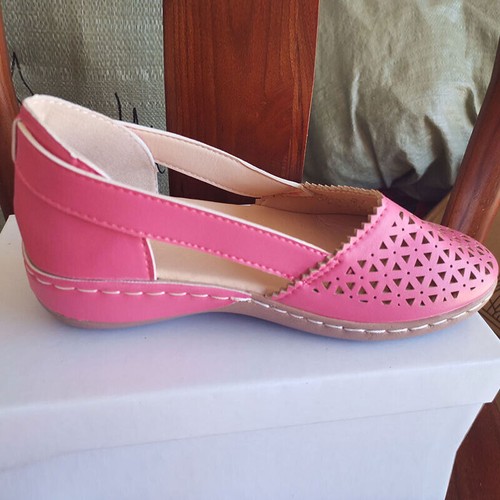 Sandali donna bassi estivi antiscivolo comfort punta chiusa scarpe da passeggio DE - Foto 9 di 31