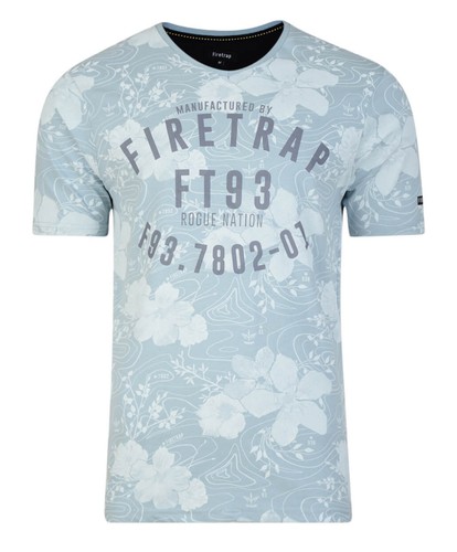 Firetrap Mens T-shirts Fashion Crew & Vee Neck Cotton Print Plain Tee Top - Picture 18 of 49