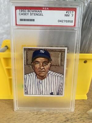 1950 Bowman #217 Casey Stengel PSA 7 New York Yankees
