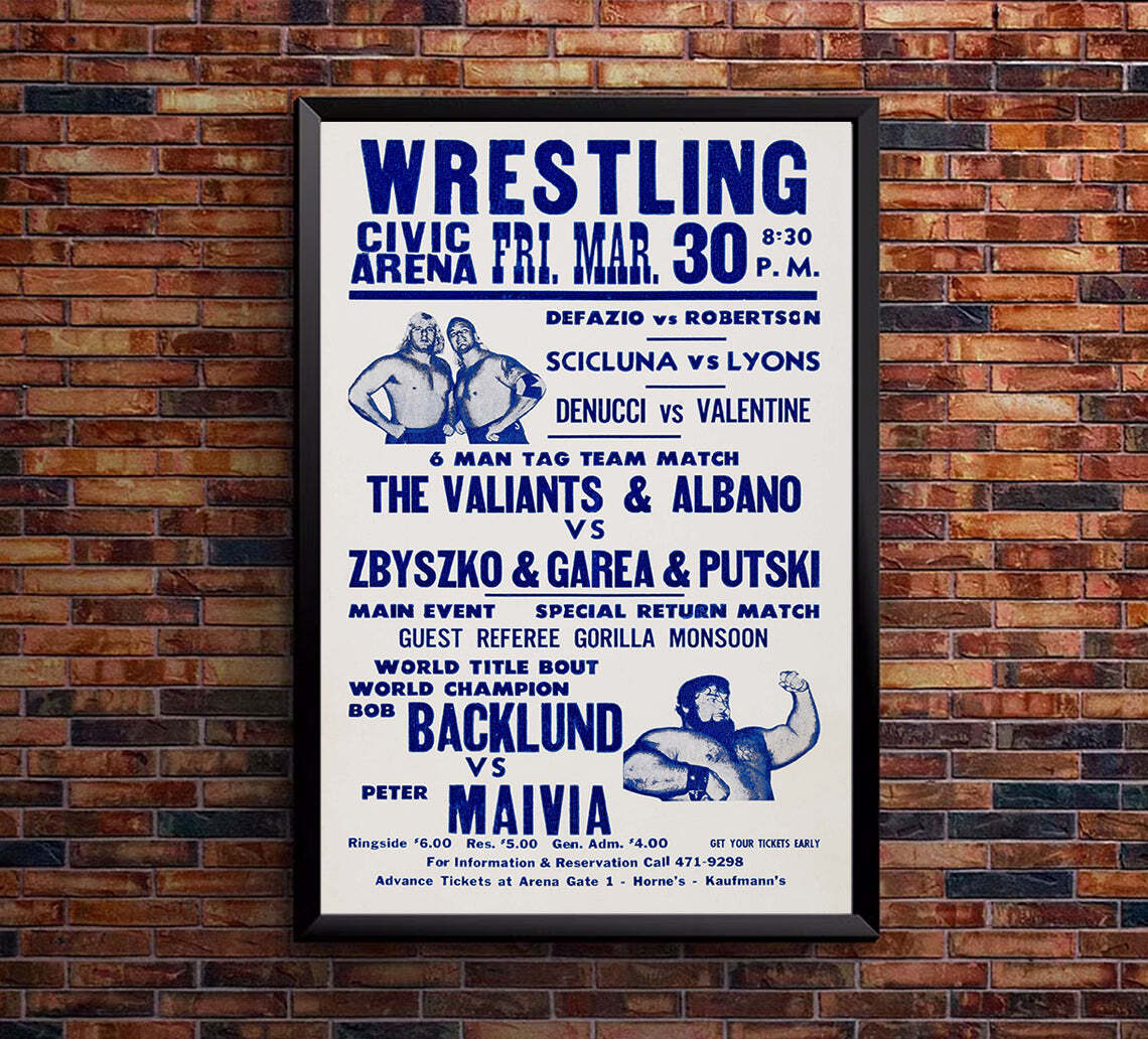 Bob Backlund vs Peter Miavia - 1979 - Vintage Wrestling Poster | eBay