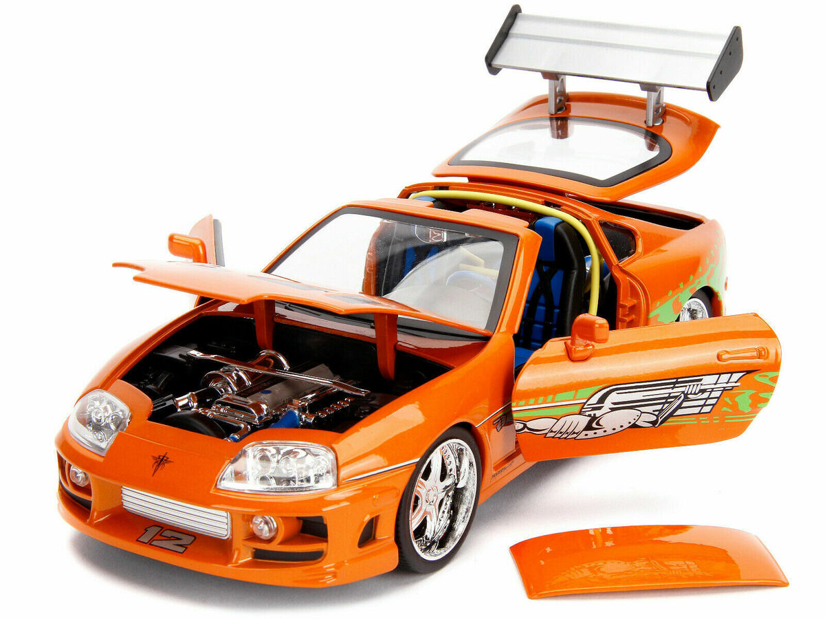 1995 TOYOTA SUPRA ORANGE W/LIGHTS & BRIAN FIGURE FAST 1995 TOYOTA SUPRA ORANGE W/LIGHTS & BRIAN FIGURE FAST