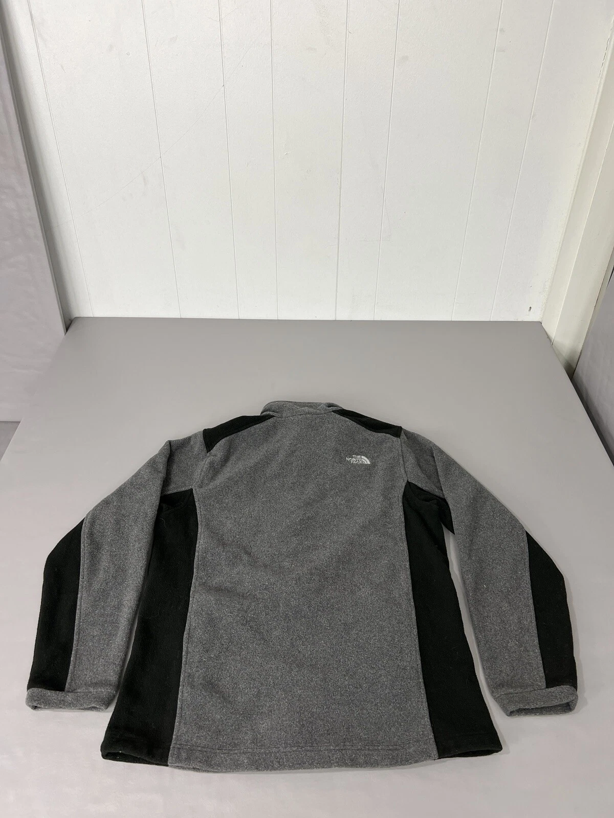 north-face fleece full zip up pockets mock neck tnf jacket