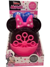 NEW Disney Junior Minnie Mouse Pink Bubble Blower Bubbles Party Outdoor Fun Kid