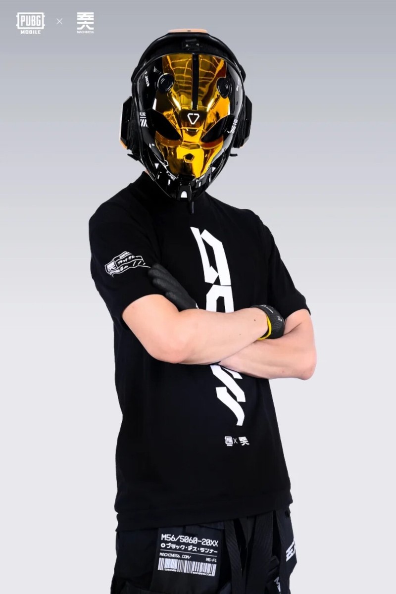 Men's White Black 1Pack T-Shirt Machine56 X PUBGM® TF1P-PUBGM56