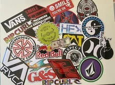 Sticker Lot Of 15 XXL Stickers SKATE SURF BAND ENERGY DRINK MUSIC VINTAGE NEW 8”