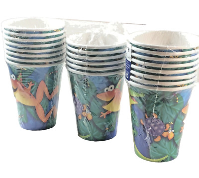 Lot of 3 Leap Frog Friends Rainforest 9oz Cups 22 total Birthday Party Supplies