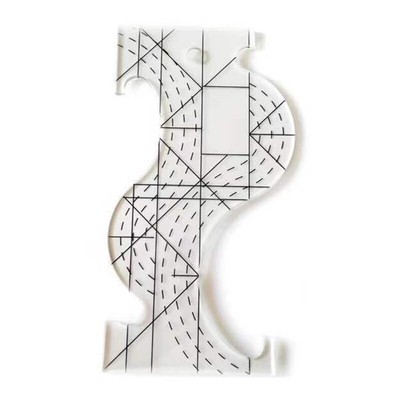 Acrylic Patchwork Multi-Purpose Quilting Template Ruler for Long Arm High Shank