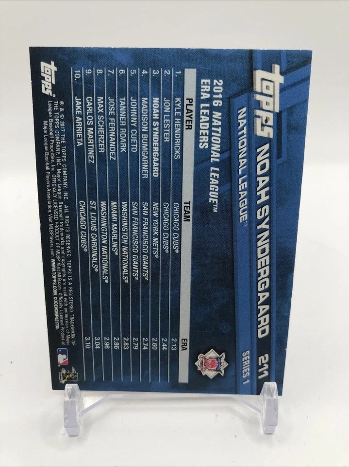 2017 Topps On Demand Mini /25 NOAH SYNDERGAARD Orange  - Image 2 of 2