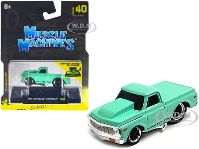 1972 CHEVROLET C10 PICKUP LIGHT GREEN 1/64 DIECAST MODEL MUSCLE