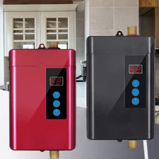 3000W 110V Electric Hot Water Heater Instant Boiler On Demand Tankless W/ Remote