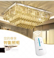 Two-color lighting K9 transparent crystal chandelier lamp chandelier lighting Yc