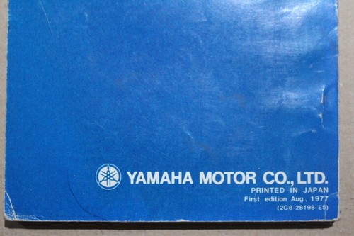 Yamaha XS500 XS 500 (1H2) 1978 USED OEM Parts List Manual 2G8-28198-E5 - Picture 4 of 4