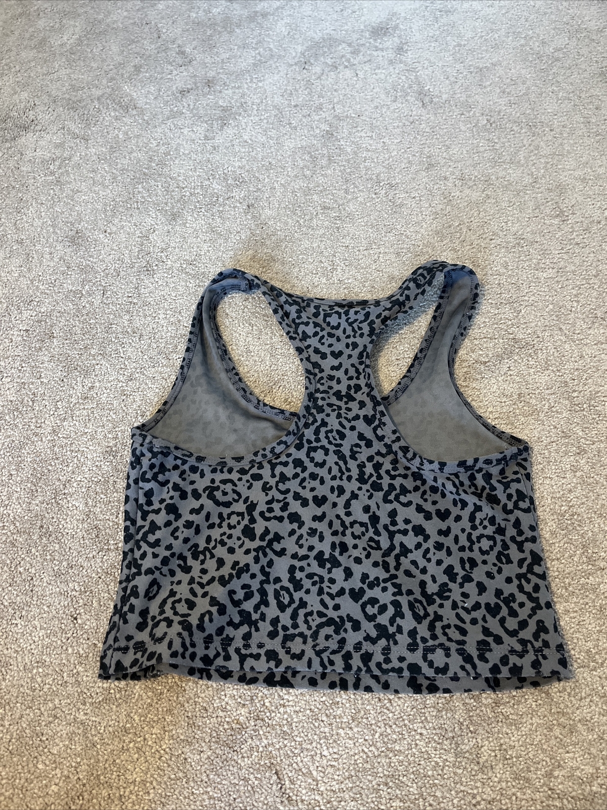 Evolution & Creation Gray Black Leopard Cropped T… - image 5