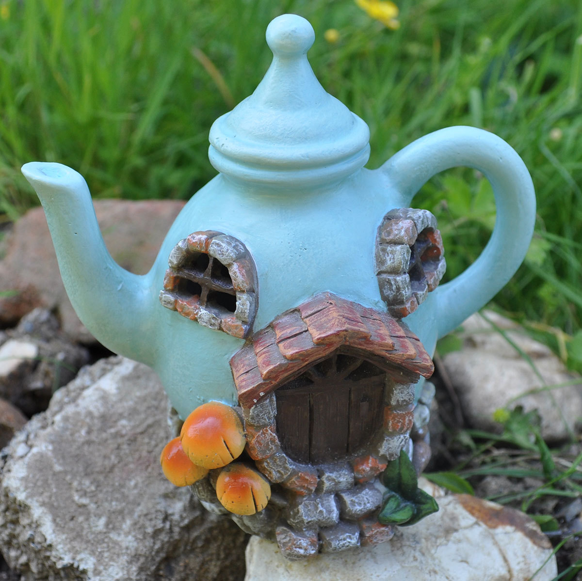 Fairy House Tea Pot Home Garden LED Light Elf Pixie Magical Xmas Decor NEW 39211