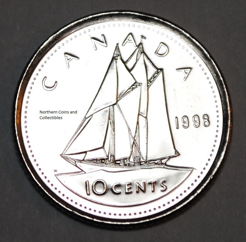 Canada 1998 UNC 10 cent Canadian Dime from mint roll | eBay