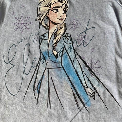 DISNEY Girls Size Medium M Shirt Top Frozen II NEW Blue Short Sleeve Elsa - Picture 2 of 5