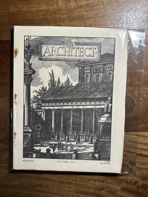 1929 OCTOBER THE ARCHITECT MAGAZINE - VERY GOOD