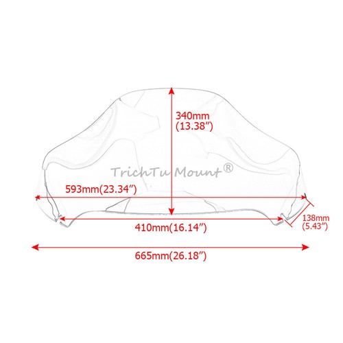 Clear 13" Wave Windshield Windscreen For Harley Road Glide FLTRX 2015-2023 2022 - Picture 15 of 15