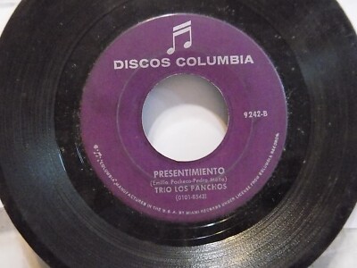 TRIO LOS PANCHOS Nunca/PRESENTIMIENTOS Discos Columbia | eBay