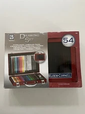 Loew Cornell Drawing Set 54 Pieces Art Craft Supplies Color Pencils Water Colors