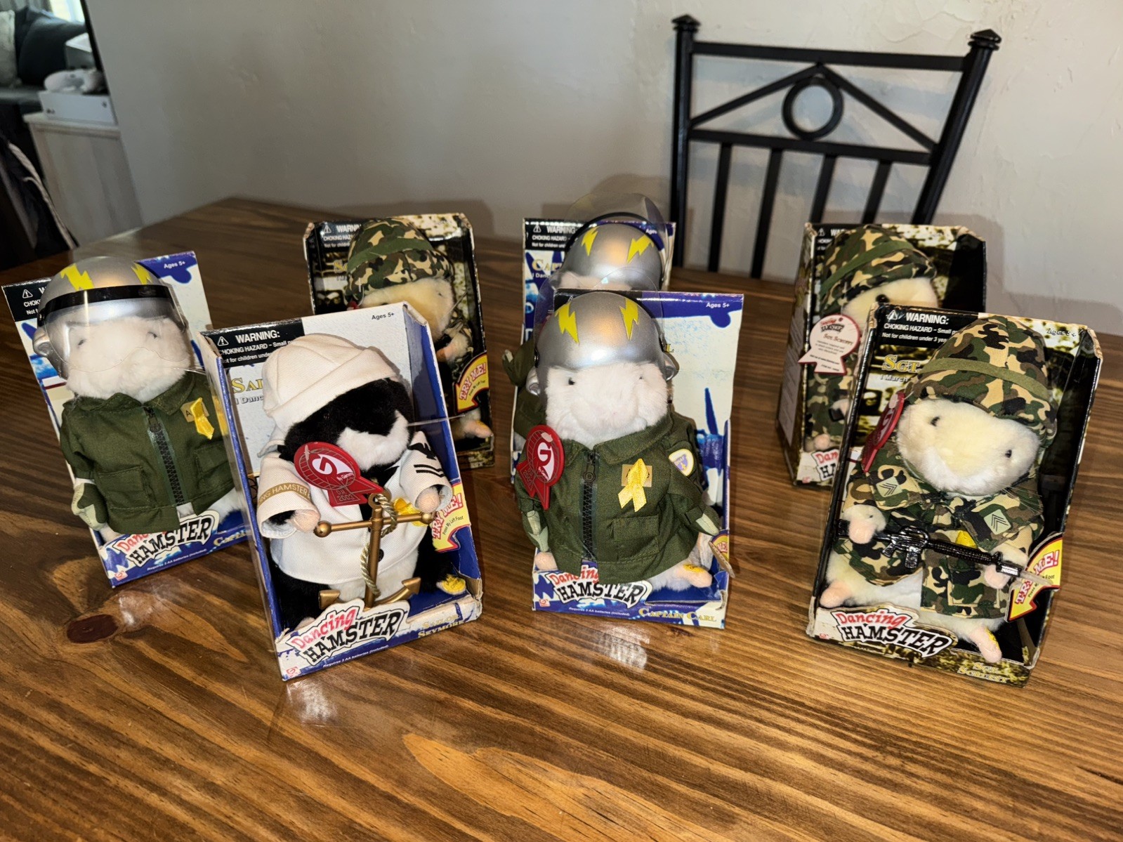 Gemmy Dancing Hamsters 2003 Lot of 7 Mixed Themes for Repair Or Display Untested