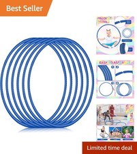 Durable 6-Piece Royal Blue Exercise Hoop Set for Teens Creative Parties
