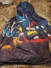Dr. Seuss The Grinch themed graphic print hoodie featuring the Grinch and Max...