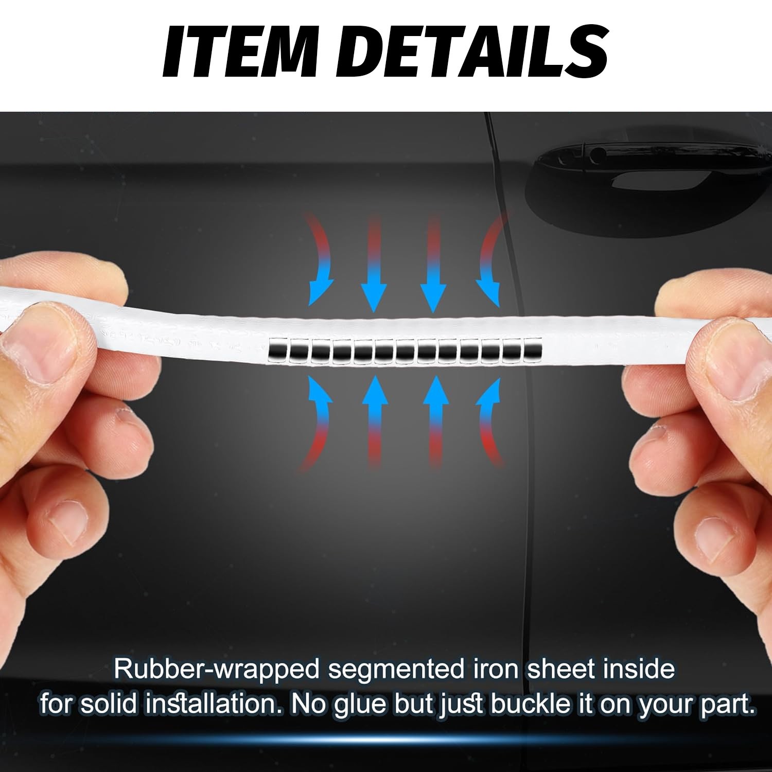 White 6M U Shape Rubber Seal Car Door Edge Guard Molding Trim Protectors Strip