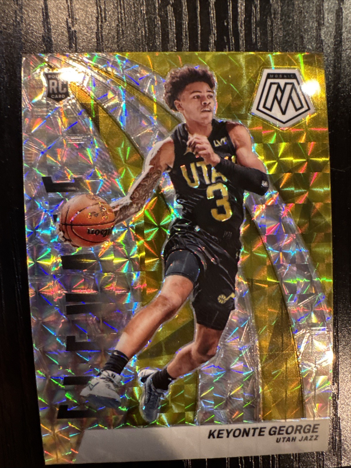 2023 Panini Mosaic - Elevate Silver Mosaic Prizm #22 Keyonte George (RC)