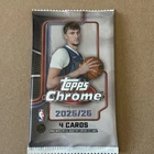 1 Single Sealed Pack From 2025-26 Topps Chrome Basketball Blaster Box Flagg RC ?