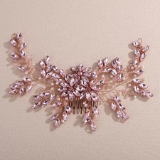 Wedding Rhinestone Hair Comb Large Crystal Rhinestone Hair Comb Bridal Headpi...