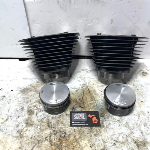 07-12 Harley Sportster 1200 Nightster OEM Gray Piston and Cylinder Set Pair READ