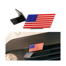 Front & Tailgate 3D America Flag Grille Emblem Badge - Car Front Grill Badge ...
