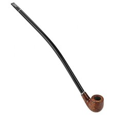 16 Inch Long Churchwarden Tobacco Pipe Wooden Long Stem Smoking Pipe with Gift