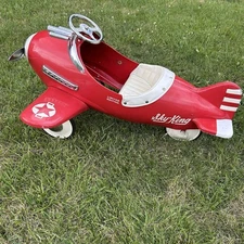 VTG Sky King Childs Pedal Metal Airplane Limited Edition Good condition See Vid