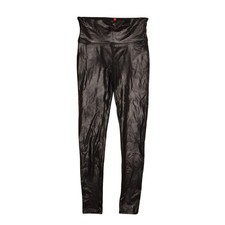 SPANX 98 Black SPANXshape Faux Leather Leggings Pull-On Stretch Medium